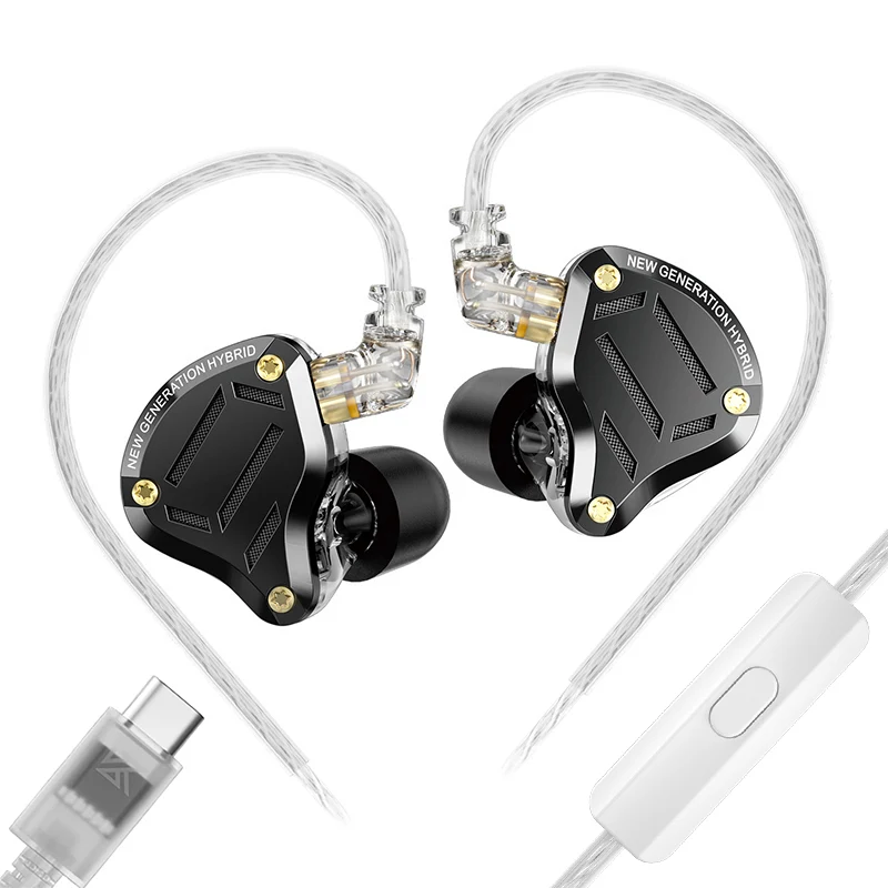 【KZ ZS10 Pro 2】1DD+4BA Hybrid In Ear Monitor IEM with 4-Level Tuning Switch Gaming Earbuds