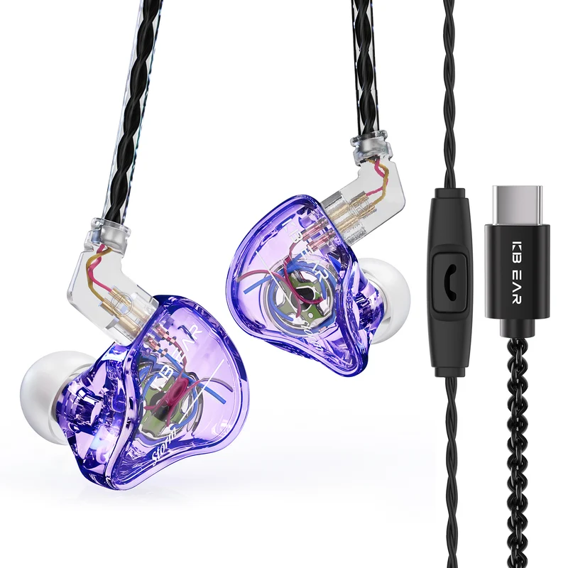 【KBEAR Storm】Single Dynamic In-ear HiFi Earphone Best rated in ear Headphones