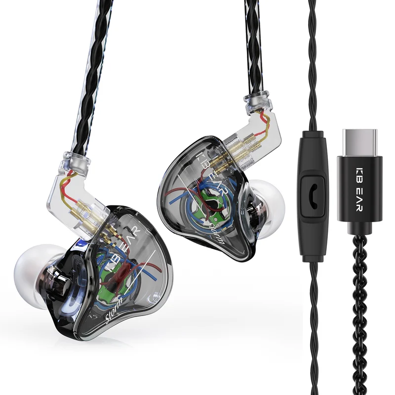 【KBEAR Storm】Single Dynamic In-ear HiFi Earphone Best rated in ear Headphones