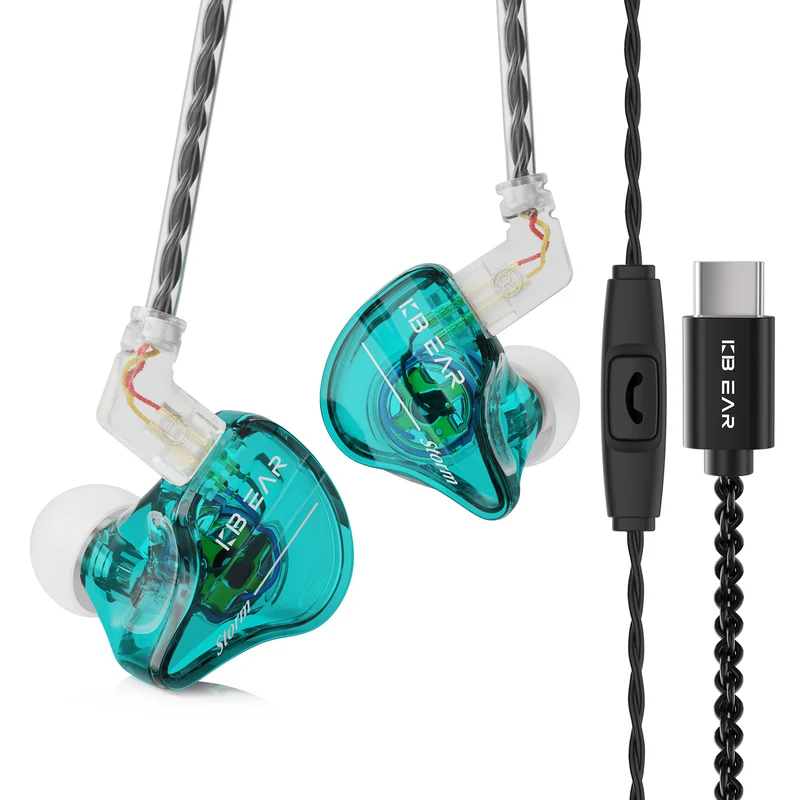 【KBEAR Storm】Single Dynamic In-ear HiFi Earphone Best rated in ear Headphones