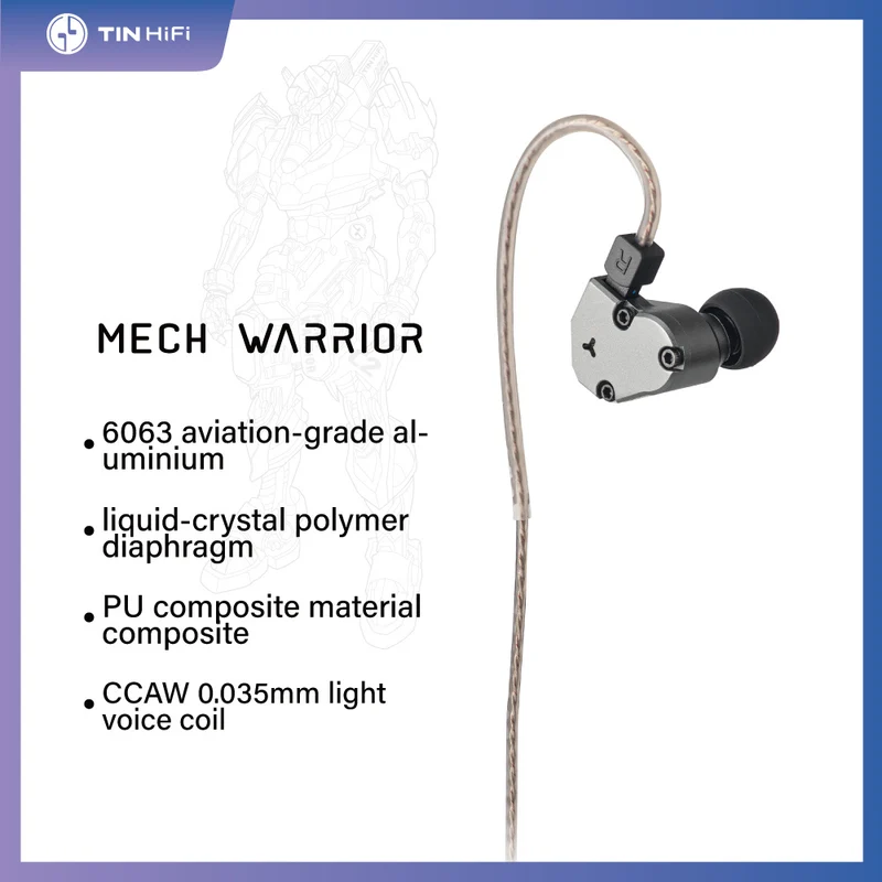【TINHIFI C2 Mech Warrior】LCP PU Composite Diaphragm In-ear Earphone