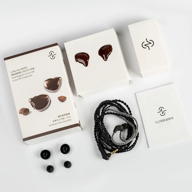 【CCZ Coffee Bean——Clearance 】 10mm Dual Magnetic Circuit DD IEM Headphones HIFI Immersive Bass Sound Wired Earbuds