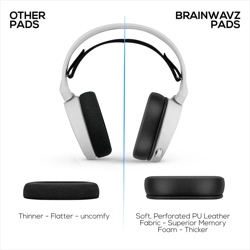 Pad Telinga Berlubang Penggantian Steelseries Arctis, Bahan Ditingkatkan & Buih Memori, Direka Untuk Arctis 1, 3, 5, 7, 9, Pro & Prime (Perf)