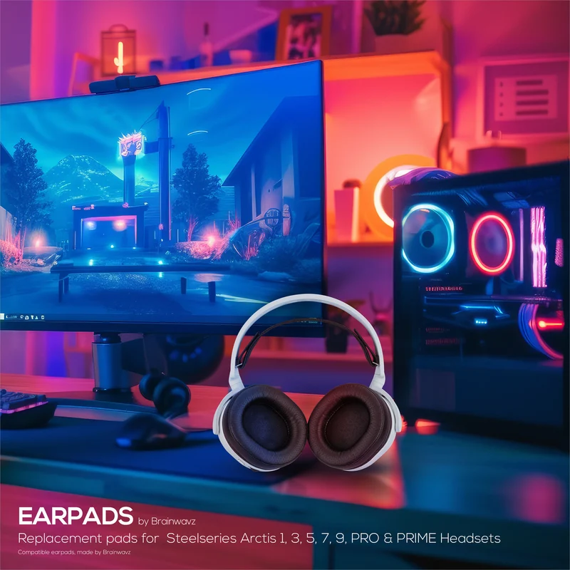 Pad Telinga Berlubang Penggantian Steelseries Arctis, Bahan Ditingkatkan & Buih Memori, Direka Untuk Arctis 1, 3, 5, 7, 9, Pro & Prime (Perf)