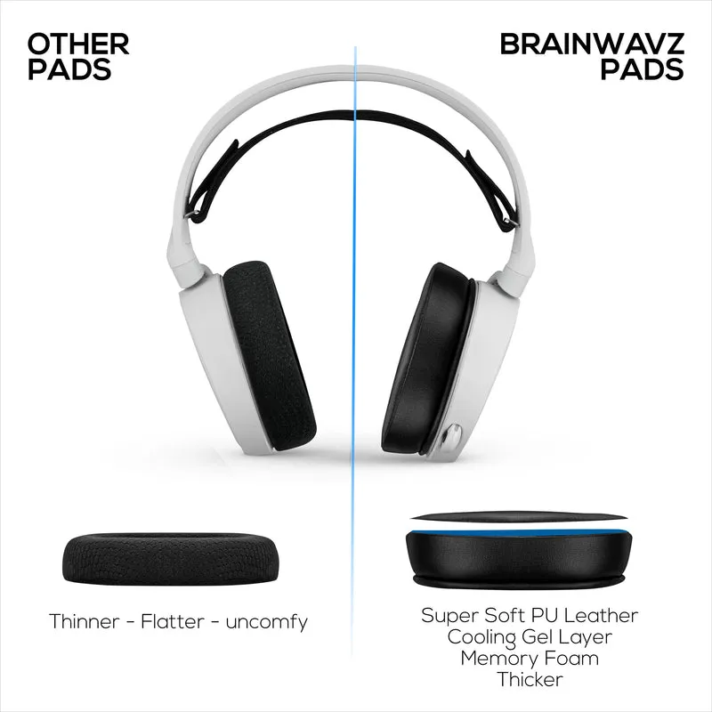 Pad Telinga Permainan Dipertingkat Steelseries Arctis dengan Gel Penyejuk & Buih Memori - Direka untuk Kebanyakan Set Kepala Arctis