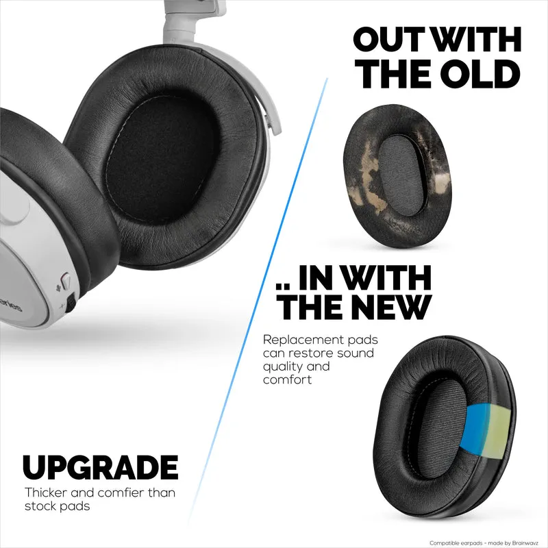 Pad Telinga Permainan Dipertingkat Steelseries Arctis dengan Gel Penyejuk & Buih Memori - Direka untuk Kebanyakan Set Kepala Arctis