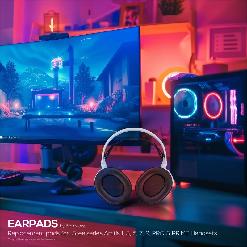 Pad Telinga Permainan Dipertingkat Steelseries Arctis dengan Gel Penyejuk & Buih Memori - Direka untuk Kebanyakan Set Kepala Arctis