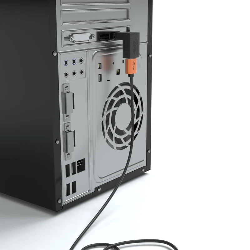 USB-A 3.0 Stecker auf USB-A 3.0 Buchse 90° Winkeladapter