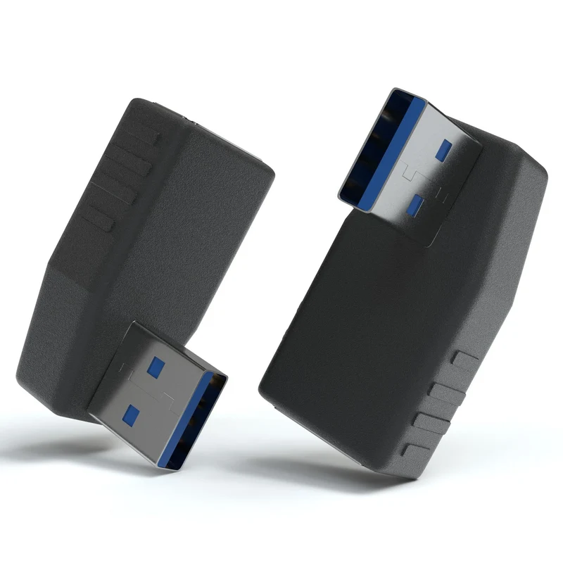 USB-A 3.0 Stecker 90° Links - USB-A 3.0 Buchse