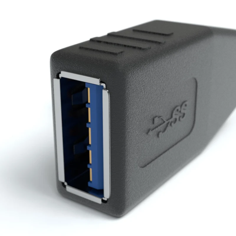 USB-A 3.0 Stecker 90° Links - USB-A 3.0 Buchse