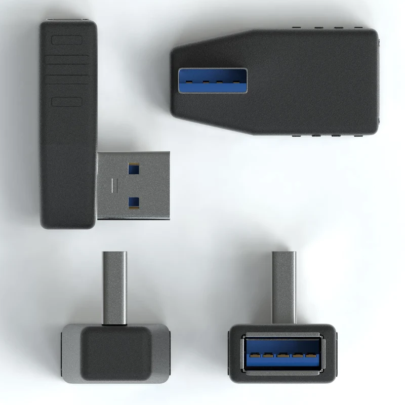 USB-A 3.0 Stecker 90° Rechts - USB-A 3.0 Buchse