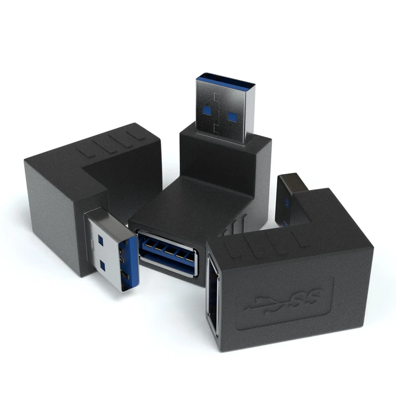 USB-A 3.0 Stecker auf USB-A 3.0 Buchse 270° Winkeladapter
