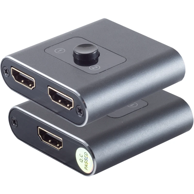 HDMI Umschalter 2x1, bidirektional, Metall, 4K60Hz