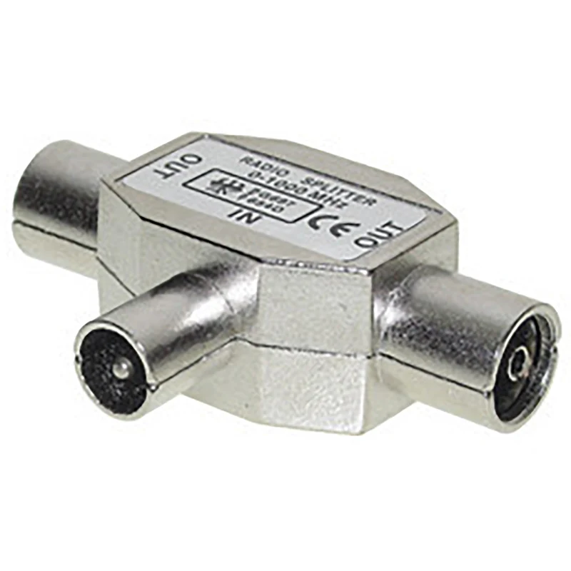 T-Verteiler, 2 x Kupplung und 1x Stecker, Silber