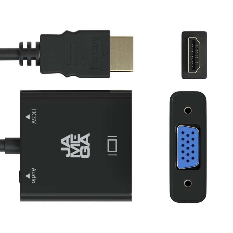 HDMI zu VGA Adapter - Aktiv inkl. Aux & USB Kabel
