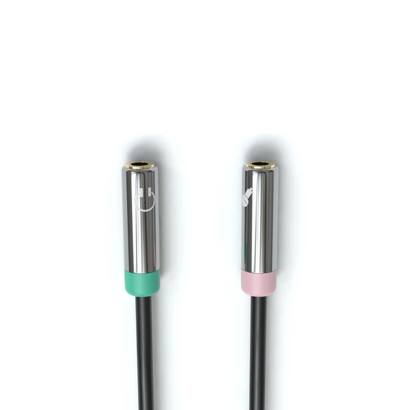 AUX Splitter - Stecker auf 1x Mic 1x Audio 0,2m