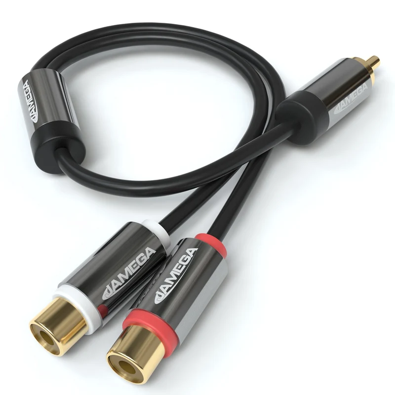 RCA Y-Adapter - Stecker auf 2x Buchse 0,2m