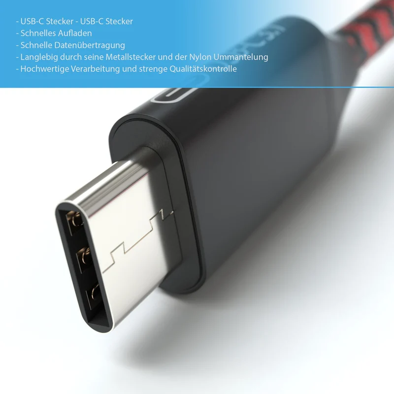 USB-C 3.1 male - USB C 3.1 male - 1,8m