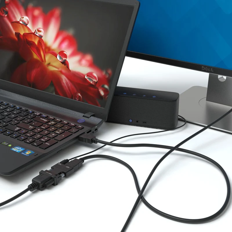HDMI - VGA Adapter Slim inkl. Aux Kabel