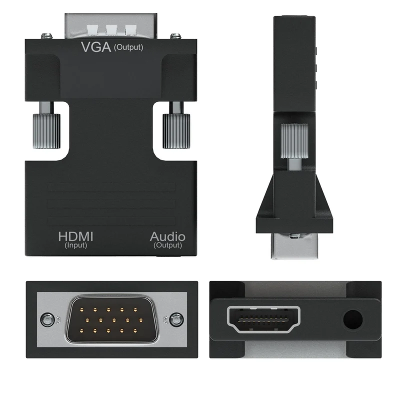 HDMI - VGA Adapter Slim inkl. Aux Kabel