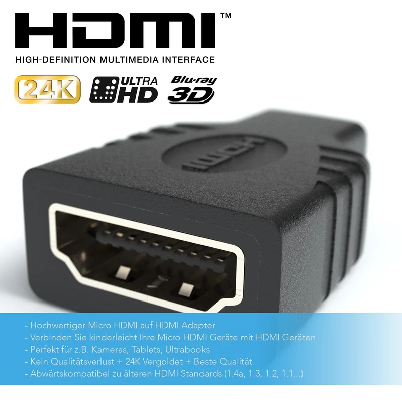 Micro HDMI Adapter / HDMI A zu HDMI D