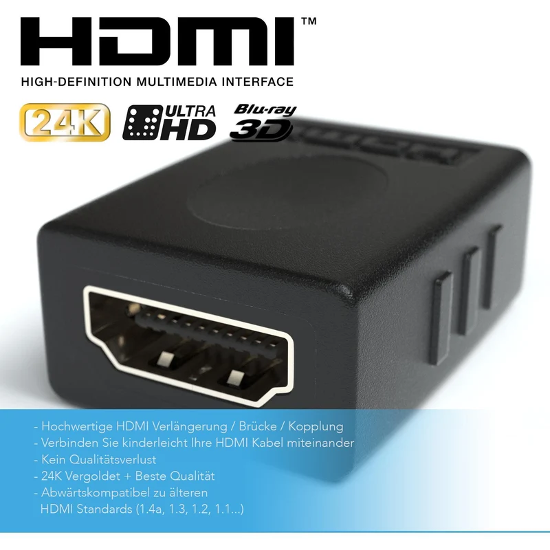 HDMI Verlängerung / HDMI A Female - HDMI A Female