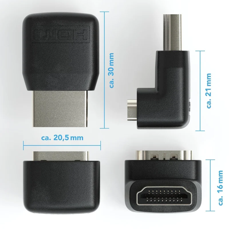 HDMI Winkel Adapter / HDMI A Female - HDMI A Male 90°