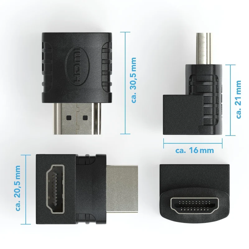 HDMI Winkel Adapter / HDMI A Female - HDMI A Male 270°