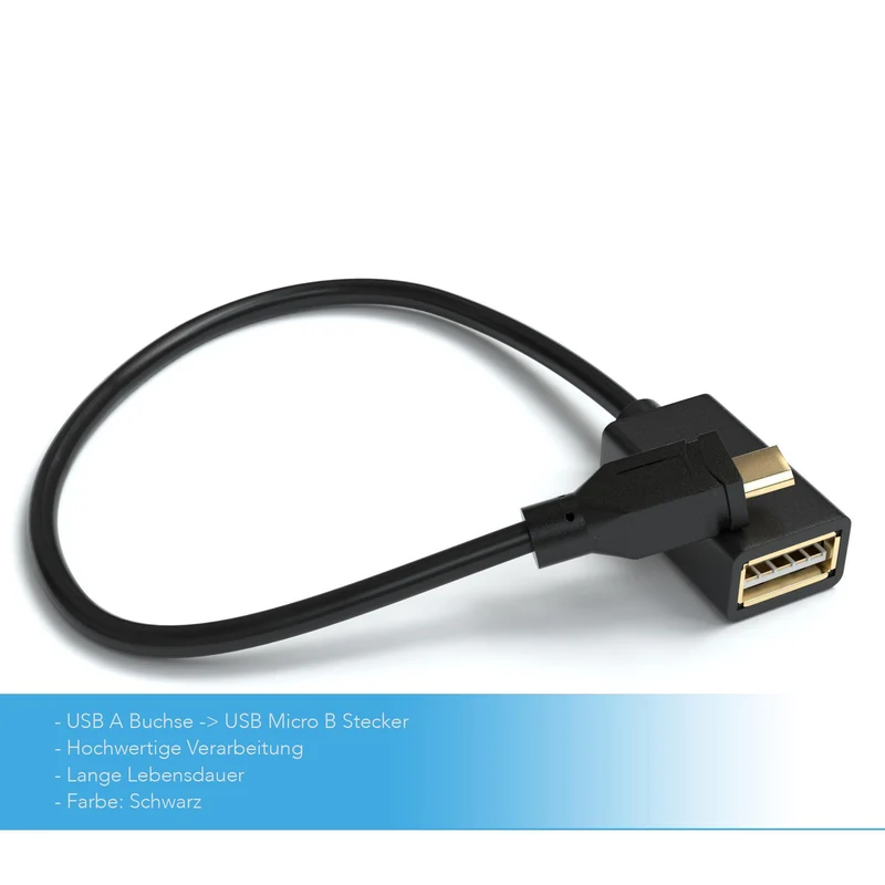 USB Buchse zu Micro USB Stecker - OTG Adapter - 0,2m