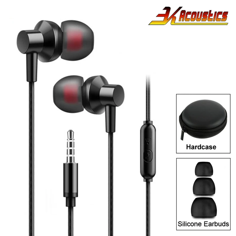 Super Bass In-Ear Kopfhörer Ohrhörer A03 Headset Earphone Headphone + Hardcase