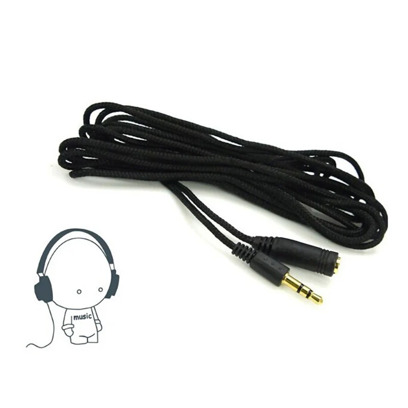 3m Audio Stereo Kopfhörer Verlängerungskabel 3,5mm Klinke Stecker > Buchse Stoff