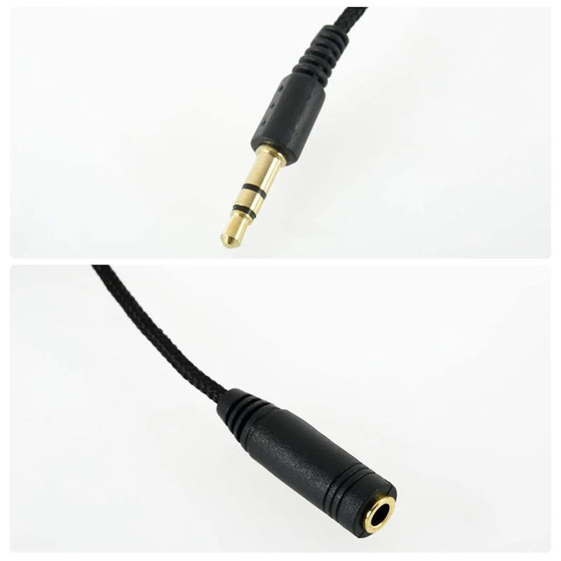 5m Audio Stereo Kopfhörer Verlängerungskabel 3,5mm Klinke Stecker > Buchse Stoff