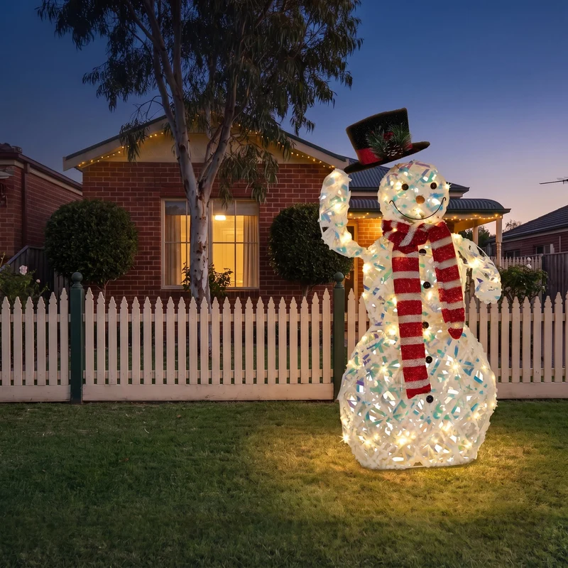 Christabelle 92cm Snowman Christmas Light Up Display Animated LED Outdoor Indoor Yard Lawn Statue