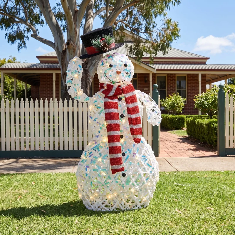 Christabelle 92cm Snowman Christmas Light Up Display Animated LED Outdoor Indoor Yard Lawn Statue