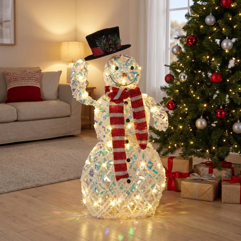 Christabelle 92cm Snowman Christmas Light Up Display Animated LED Outdoor Indoor Yard Lawn Statue