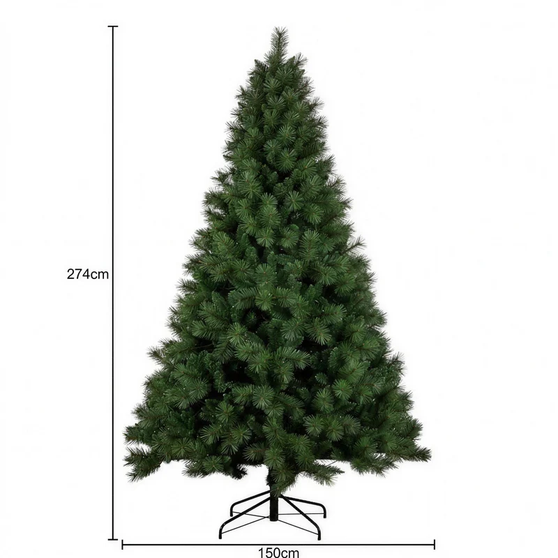 Christabelle 2.7m 9ft Grand Sierra Christmas Tree Pre Lit Multi Function LED Memory Wire Artificial Indoor Xmas Decor