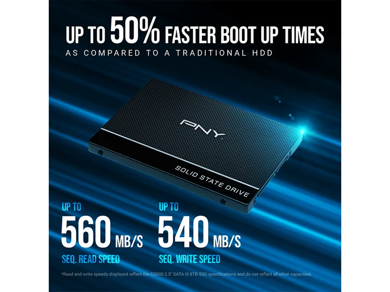 PNY CS900 2.5" 250GB 7mm SATA III SSD