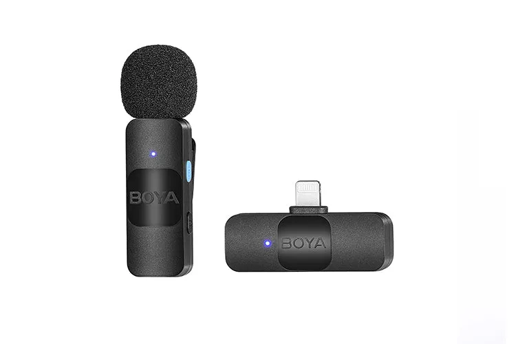 Boya BY-V1 Wireless Lavalier Clip-on Microphone for iPhone & iPad