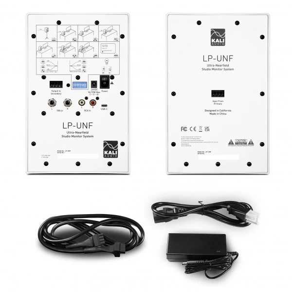 Kali Audio LP-UNF White pair of nearfield monitors