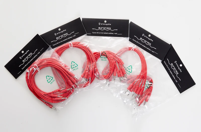 Erica Synths Braided Eurorack Patch Cables 30cm (5 pcs)