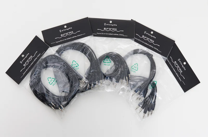 Erica Synths Braided Eurorack Patch Cables 30cm (5 pcs)