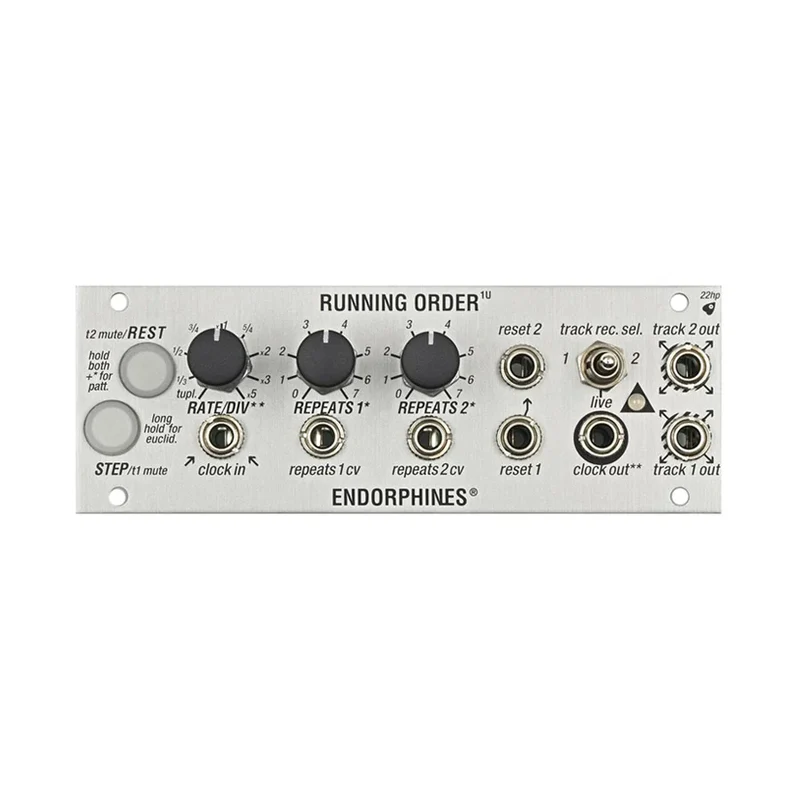 Endorphin.es 1U Running Order Silver