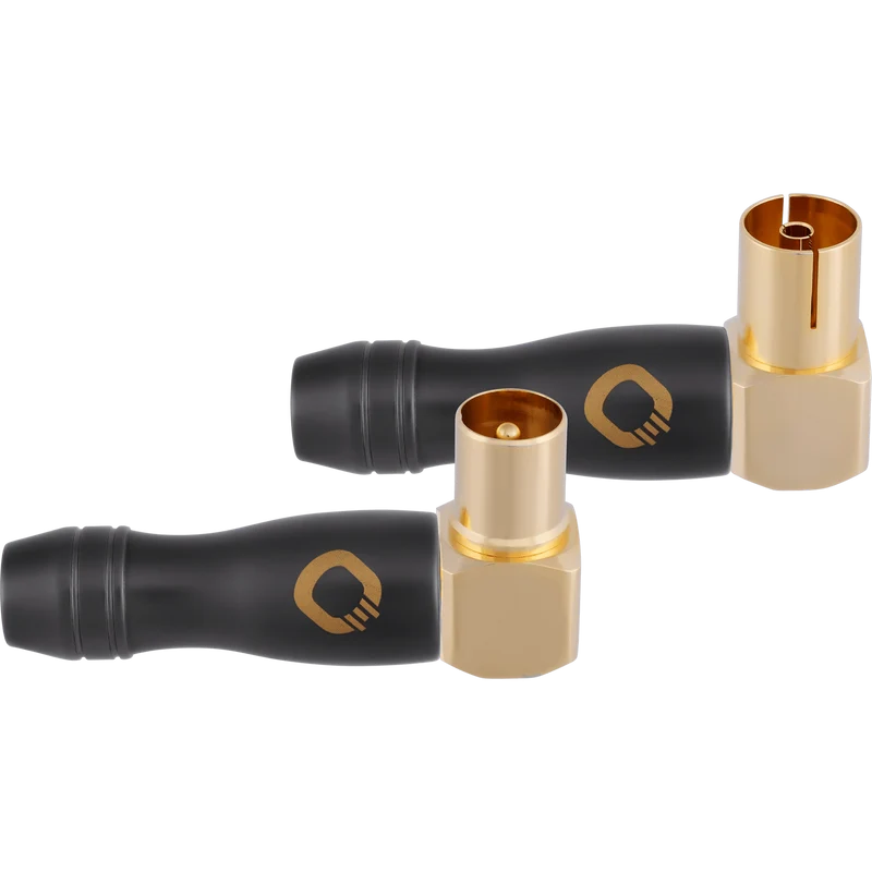 OEHLBACH Transmission Shift IEC Antennen-Stecker Winkel, 2er Set (Stecker+Buchse)