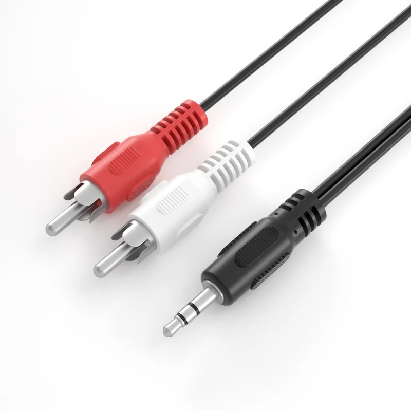 3,5mm Klinkenstecker - 2x Cinch Stecker Kabel - Variation "eBW"