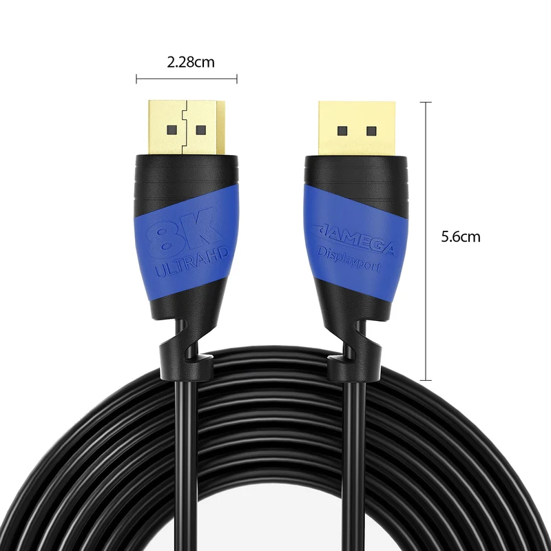 Displayport Kabel 1.4 Plug Schwarz/Blau - Variation