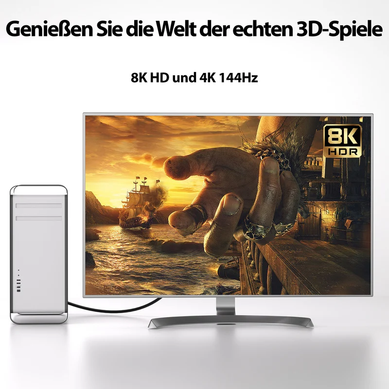 Displayport Kabel 1.4 Plug Schwarz/Blau - Variation