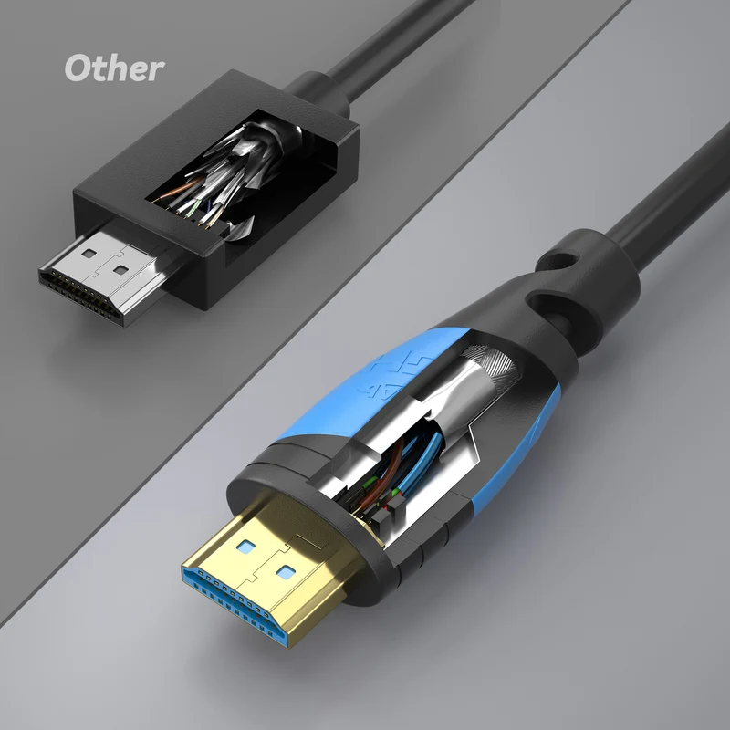 4K U-HD 2.0 HDMI Kabel - Plug Schwarz/Blau - Variation "eBW"