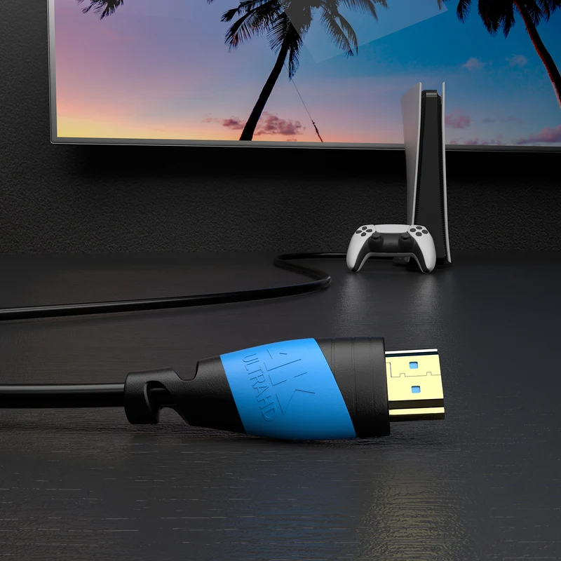 4K U-HD 2.0 HDMI Kabel - Plug Schwarz/Blau - Variation "eBW"