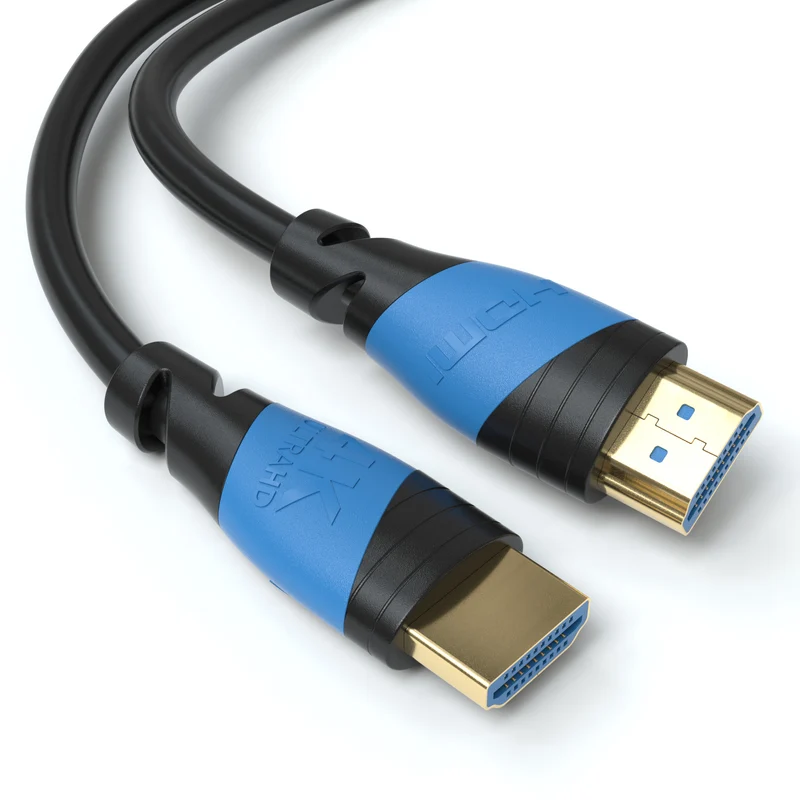 4K U-HD 2.0 HDMI Kabel - Plug Schwarz/Blau - Variation "eBW"