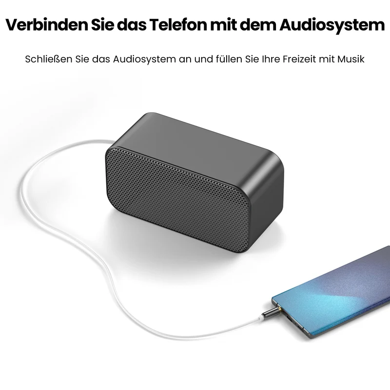 AUX Kabel 3,5mm 90° Winkel - *Weiß* - Variation